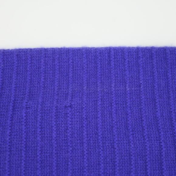 CHANEL Purple Gray Ribbed Knit Fringe Rectangle Scarf - Picture 14 of 14